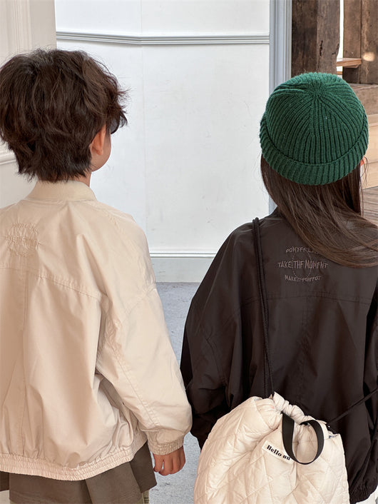 Chaqueta Infantil con Bordado de Letras - Abrigo de Moda para Niños - Image 14