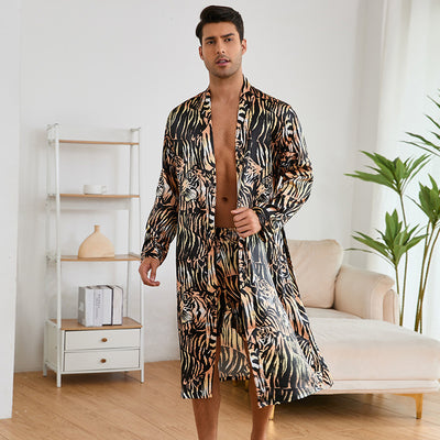 Pijama Bata de Seda Helada para Hombre - Conjunto Homewear Premium - Image 3
