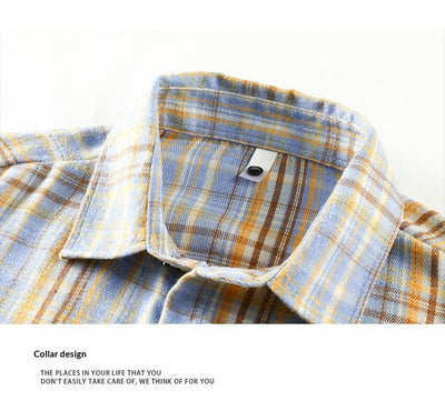 Camisa Casual de Cuadros para Hombre - Manga Corta - Image 21