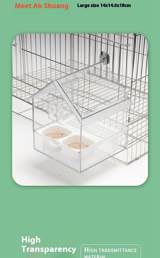 Comedero Villa Transparente para Loros Peonía - Image 13