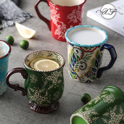 Taza de Cerámica Japonesa Pintada a Mano