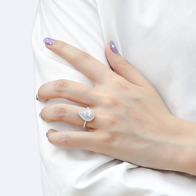 Anillo de Diamante Talla Pera - Image 3