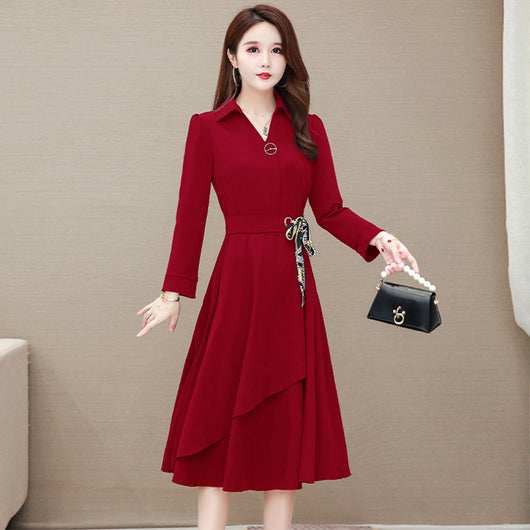 Falda Midi Elegante para Mamás con Cintura Ajustada - Image 2