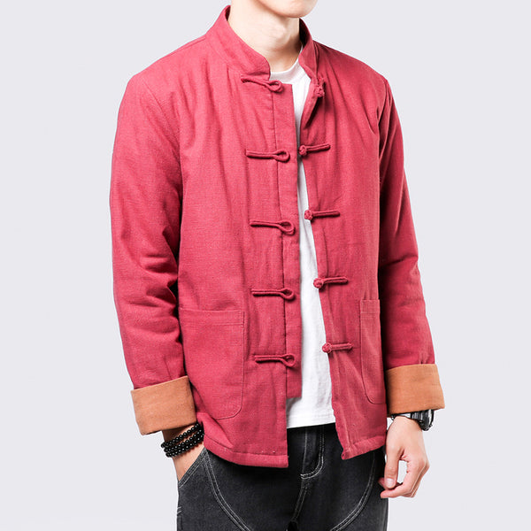 Chaqueta Acolchada Hombre con Botones de Disco - Diseño Minimalista