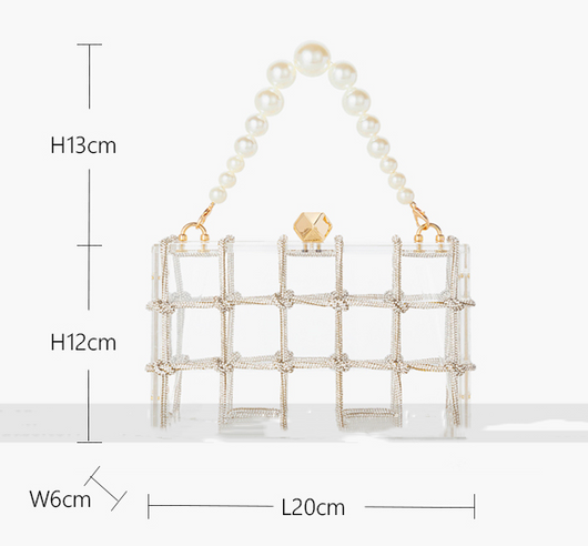 Bolso Cuadrado Pequeño de Acrílico Transparente para Mujer - Image 6