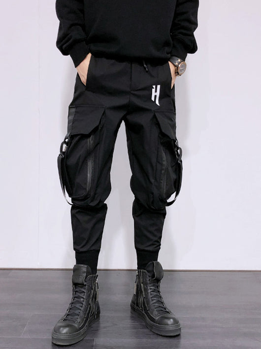 Pantalones Cargo Hip Hop con Bolsillos Funcionales