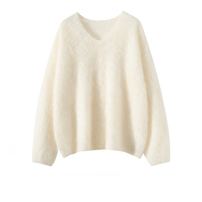 Suéter Holgado de Cuello V para Otoño e Invierno - Suave y Cómodo - Image 5