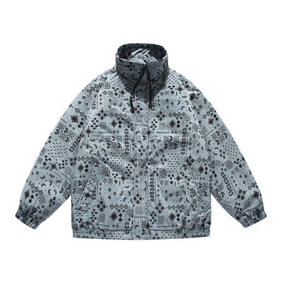 Chaqueta Tie Dye con Cuello Mao para Hombre - Image 12