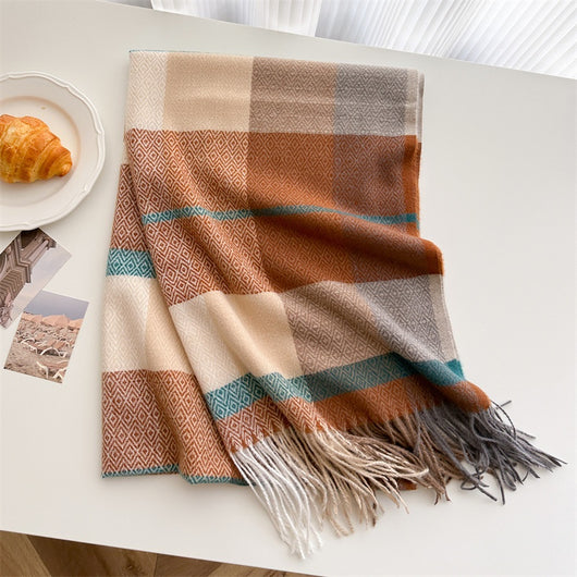 Bufanda Unisex Otoño Invierno con Borlas - Versátil para Cualquier Estilo - Image 40