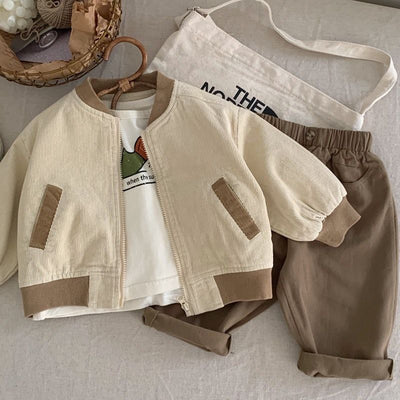 Abrigo Infantil Primavera Corduroy Estilo Japonés y Coreano - Image 6