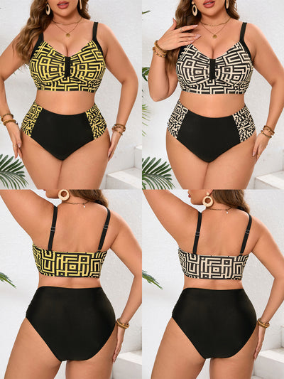 Bikini Cintura Alta con Diseño Cuadriculado - Traje de Baño Fashion - Image 20