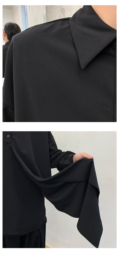 Blusa Casual Asimétrica Hombro Descubierto Manga Larga - Image 14