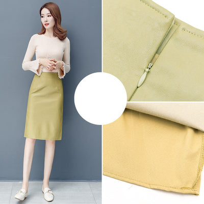 Falda de Cuero Midi para Mujer - Elegancia Clásica - Image 13