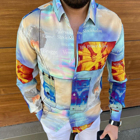 Camisa Casual Entallada de Manga Larga para Hombre - Image 19