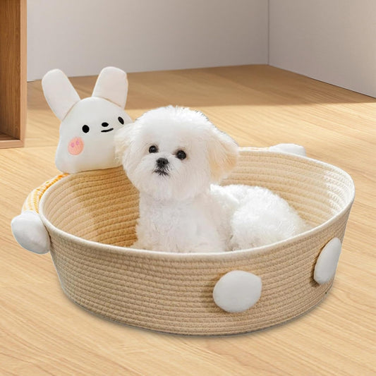 Cama Nido para Gatos de Cuerda de Algodón - Rascador Tejido para Gatos y Conejos - Image 2