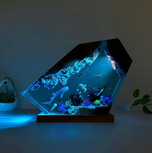 Lámpara Nocturna Submarino Resina - Luz Creativa Decorativa - Image 3