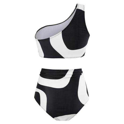 Bikini Asimétrico con Falda Envolvente - Diseño Sexy de Una Hombrera - Image 10