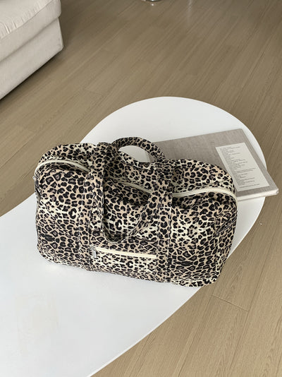 Bolsa de Hombro Estampado Leopardo en Lona para Mujer - Image 18