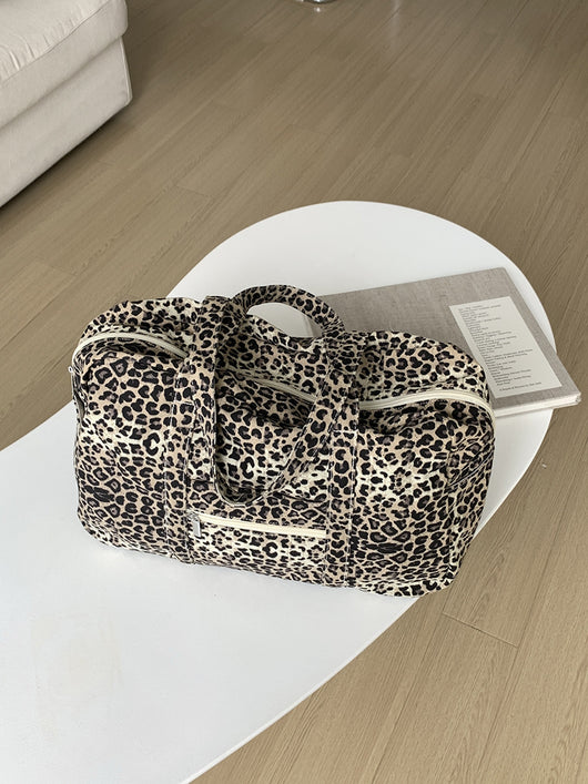 Bolsa de Hombro Estampado Leopardo en Lona para Mujer - Image 18