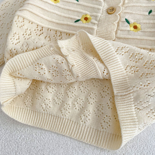 Cardigan Hueco con Flores Bordadas y Protección Solar - Image 25