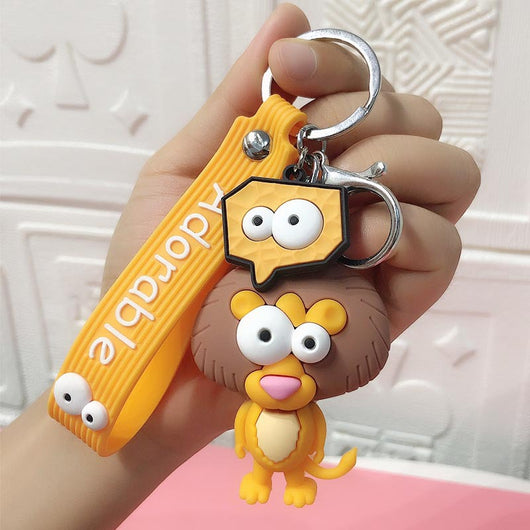 Llavero Adorable Elefante y Vaca de Ojos Grandes - Colgante Kawaii de Resina Epoxi - Image 11