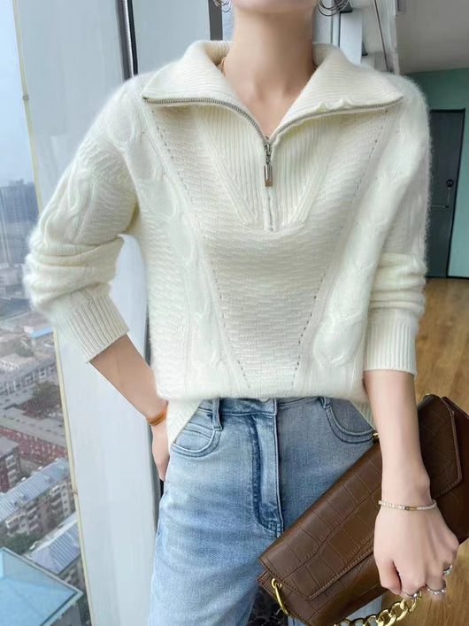Suéter de Lana para Mujer Cuello Abierto Efecto Reductor - Image 7