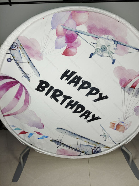Fondo Redondo de Tela para Fiesta de Bienvenida de Bebé y Sesión Fotográfica - Image 15