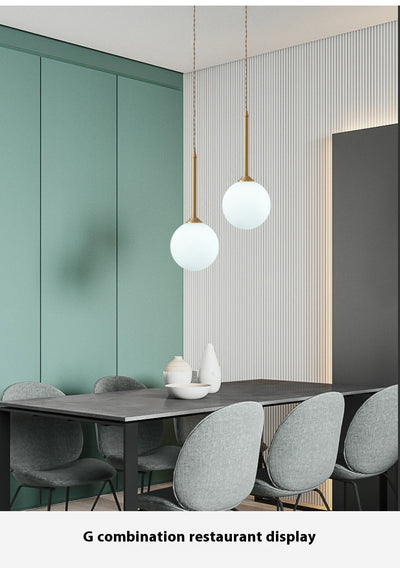 Lámpara Colgante de Cobre Minimalista Moderna para Dormitorio - Image 12