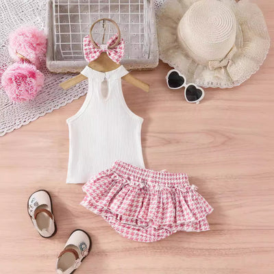 Conjunto Elegante de Dos Piezas para Niña: Chaleco Acolchado y Vestido Corto - Image 5