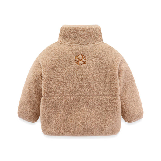 Abrigo de Lana de Cordero Gruesa para Niño con Cuello de Pie Multicolor - Image 22