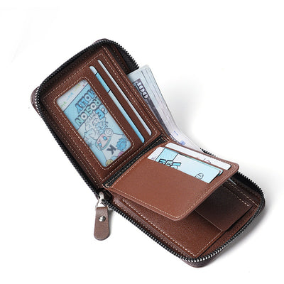 Billetera Vintage Bifold para Hombre - Estilo Europeo y Americano - Image 29