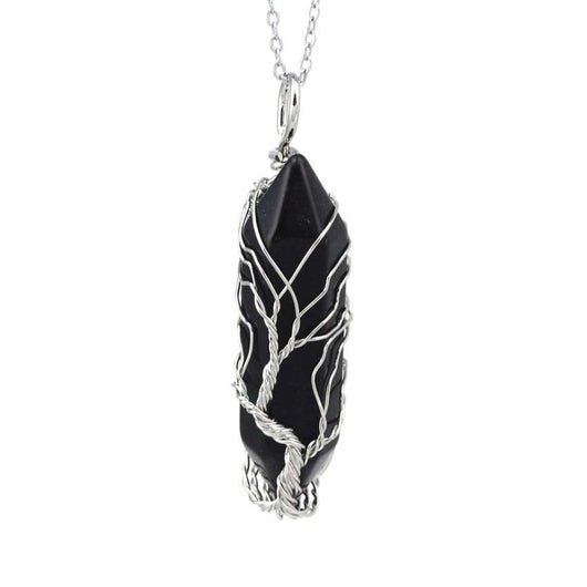 Colgante de Cristal Natural Hexagonal Árbol de la Vida con Enrollado - Image 7