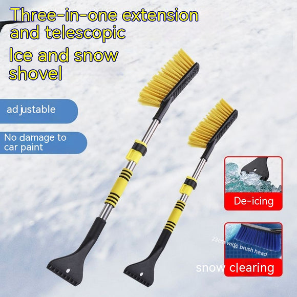 Car Ice and Snow Scraper with Long Handle - Multifunction Without Damaging Paint