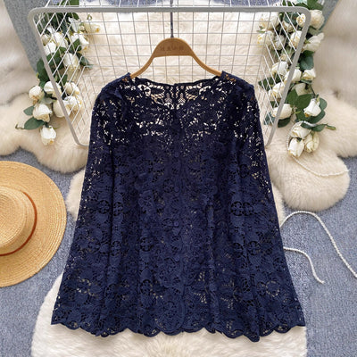 Blusa de Encaje Calado para Mujer - Image 3