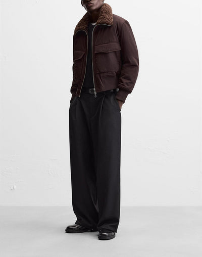 Abrigo Acolchado de Algodón con Cuello Alto y Bolsillos para Hombre - Image 2