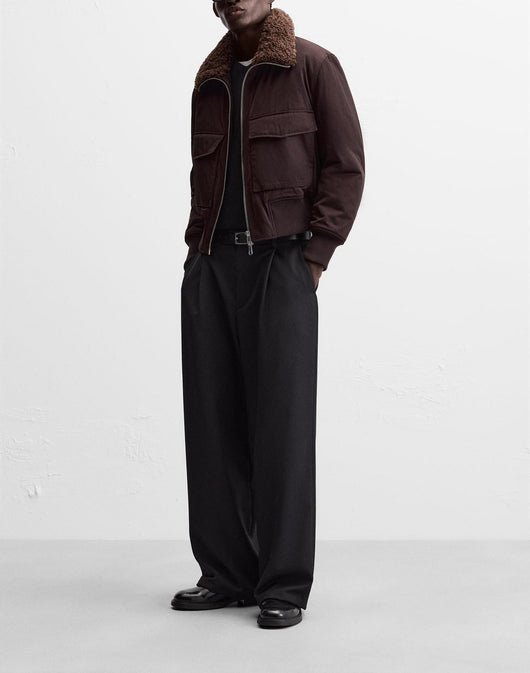 Abrigo Acolchado de Algodón con Cuello Alto y Bolsillos para Hombre - Image 2