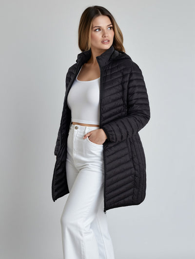 Chaqueta Acolchada de Algodón para Invierno - Colores Sólidos - Image 13