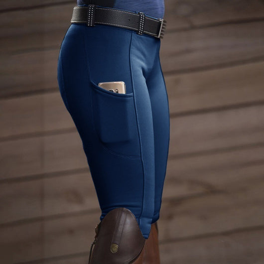Leggings Deportivos de Color Sólido para Senderismo, Equitación y Actividades al Aire Libre - Image 3