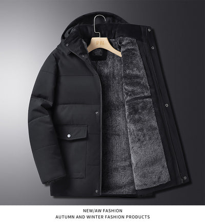 Abrigo Acolchado Térmico para Hombre Adulto Mayor - Chaqueta Gruesa con Capucha - Image 8