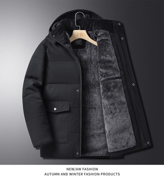 Abrigo Acolchado Térmico para Hombre Adulto Mayor - Chaqueta Gruesa con Capucha - Image 8