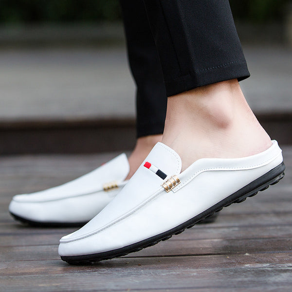 Mocasines Casuales para Hombre Blancos Cómodos Estilo Náutico