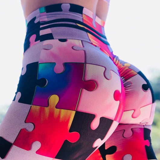 Leggings Deportivos de Cintura Alta con Costuras Explosivas para Yoga y Running - Image 4