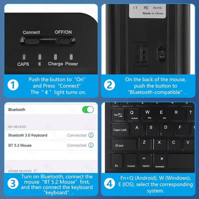 Funda iPad con Teclado Bluetooth Luminoso en Cuero Premium - Image 3
