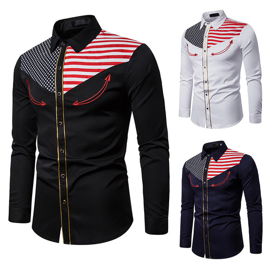 Camisa Vaquera Bordada de Manga Larga para Hombre - Estilo Western - Image 7