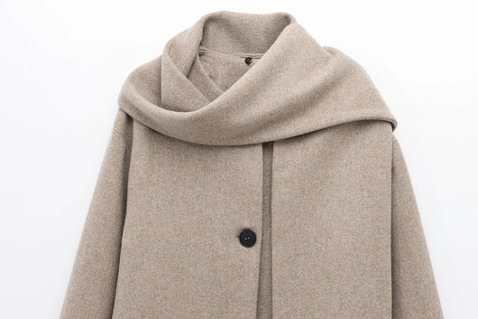 Abrigo Capa Estilo Francés con Diseño Tejido para Mujer - Image 16