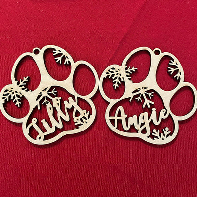 Adornos Navideños Personalizados con Nombre de Mascota y Huella de Pata - Image 5