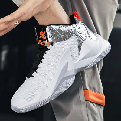Zapatillas de Baloncesto Blancas Altas para Hombre - Image 21