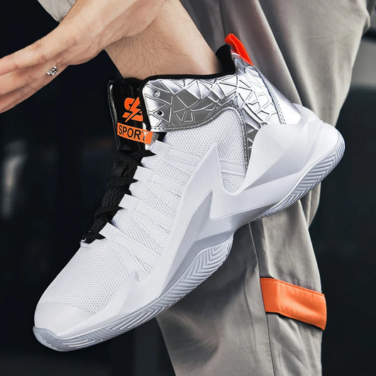 Zapatillas de Baloncesto Blancas Altas para Hombre - Image 21