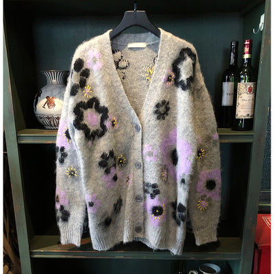 Cardigan Tejido Largo Holgado para Otoño e Invierno - Image 5