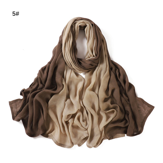 Foulard Ligero de Rayón con Degradado Pintado a Mano - Protección Solar - Image 25